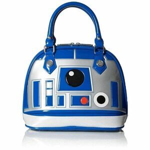Loungefly Disney Star Wars R2D2 OG HEART LOGO Metal Plate Satchel Handbag Purse